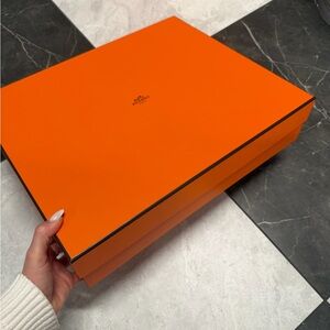 Hermès Orange Box from blanket